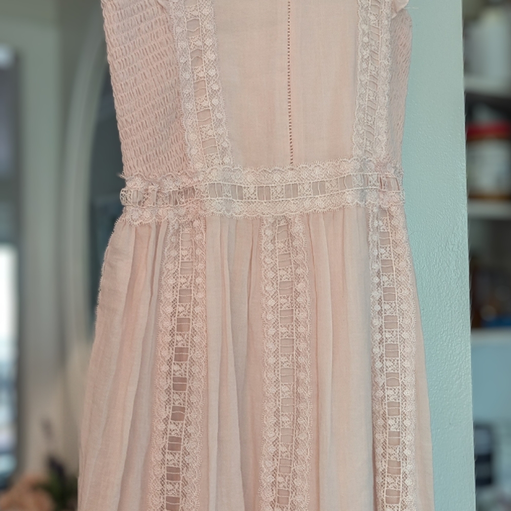 Elegant Pink Lace Kids Dress